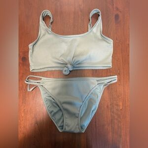 Bleu by Rue21 Sage Green Knot Tie Bikini Set